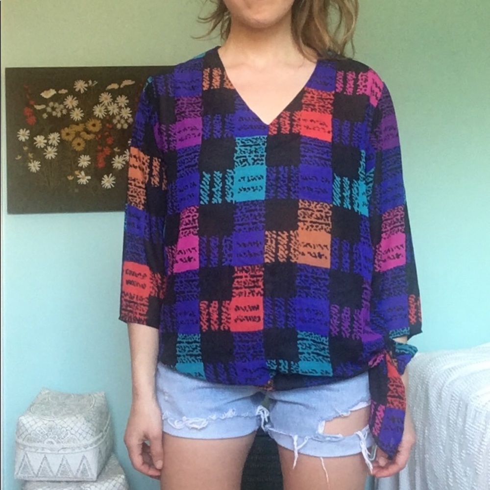 Billowy 80s Sheer Top